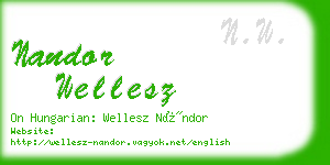nandor wellesz business card